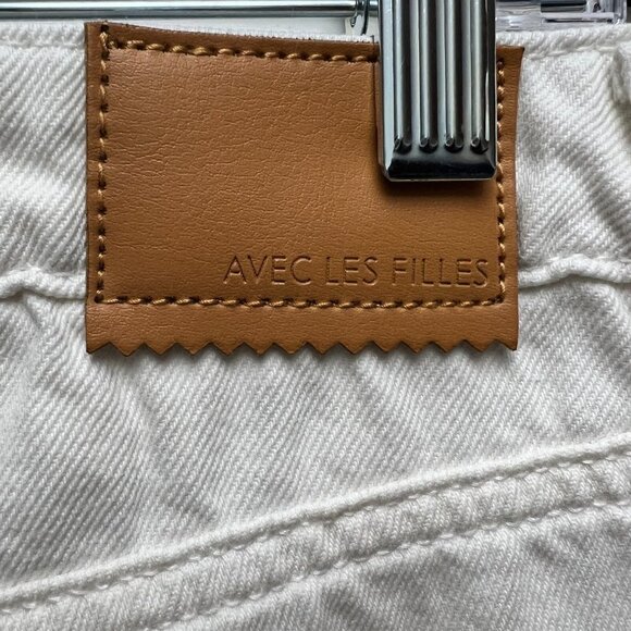 AVES LES FILLES High Rise Straight Leg Cropped Jeans Size 30 - Picture 8 of 8